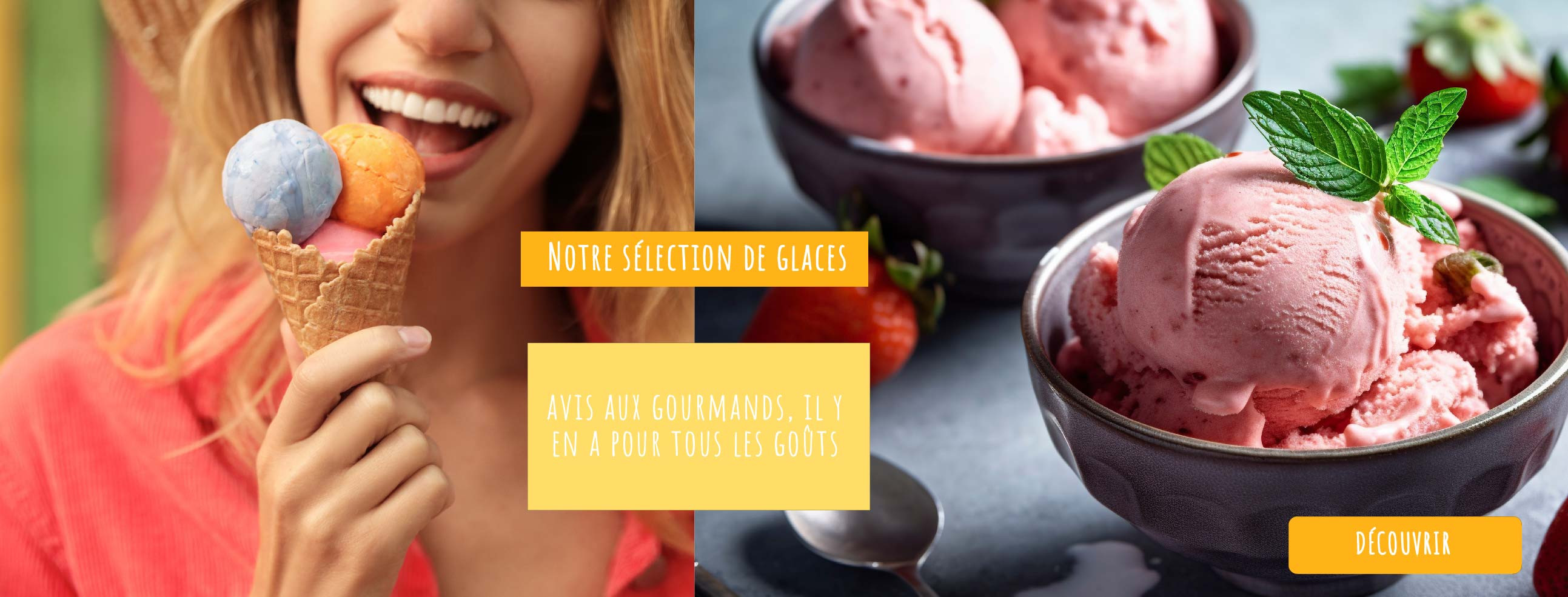 Notre gamme de glaces